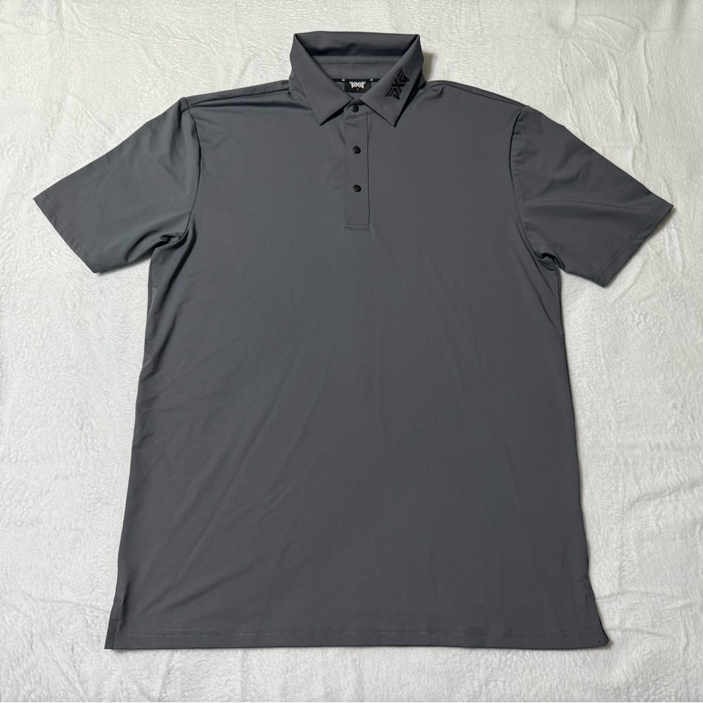 PXG Polo Shirt Mens Small‎ Gray Golf Performance Stretch Casual Golfer